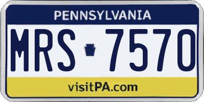 PA license plate MRS7570