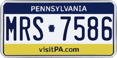 PA license plate MRS7586