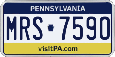 PA license plate MRS7590