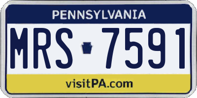 PA license plate MRS7591