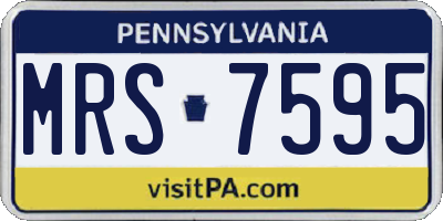 PA license plate MRS7595