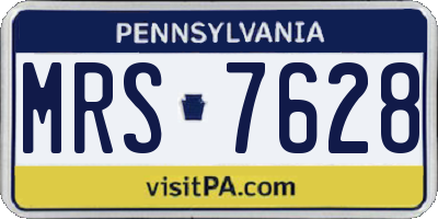 PA license plate MRS7628
