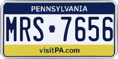 PA license plate MRS7656