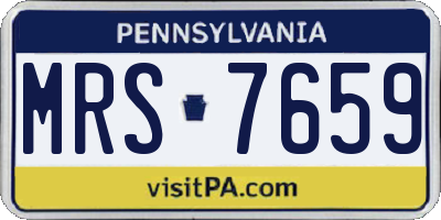 PA license plate MRS7659