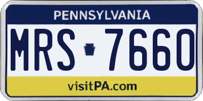 PA license plate MRS7660