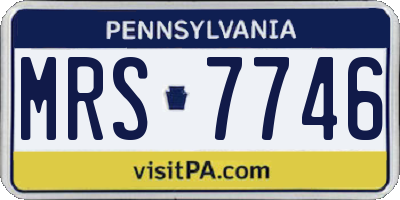PA license plate MRS7746