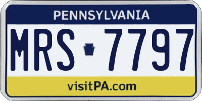 PA license plate MRS7797
