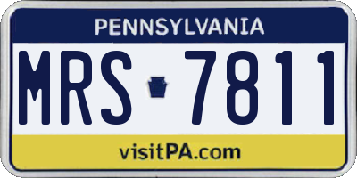 PA license plate MRS7811