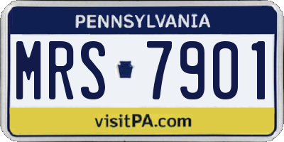 PA license plate MRS7901