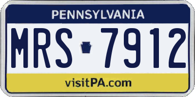PA license plate MRS7912