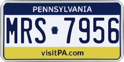 PA license plate MRS7956