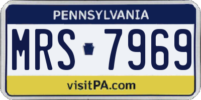 PA license plate MRS7969