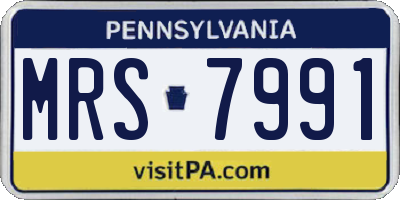 PA license plate MRS7991