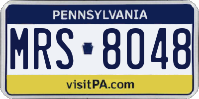 PA license plate MRS8048