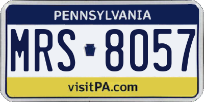 PA license plate MRS8057