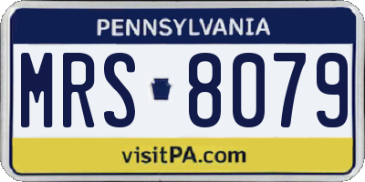 PA license plate MRS8079