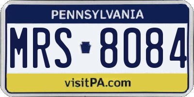 PA license plate MRS8084