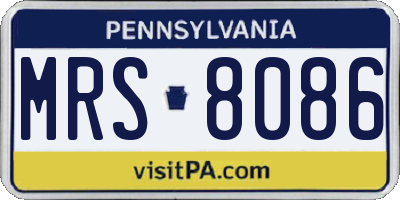 PA license plate MRS8086