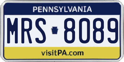 PA license plate MRS8089