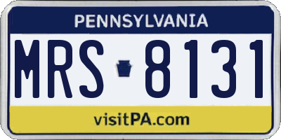 PA license plate MRS8131