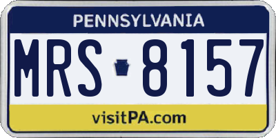 PA license plate MRS8157