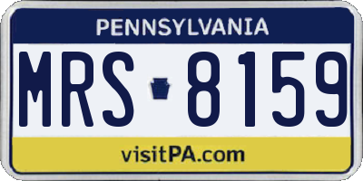 PA license plate MRS8159