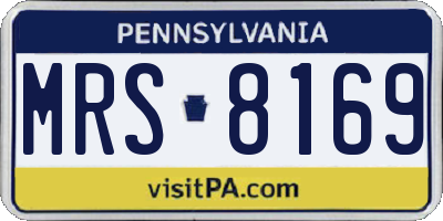 PA license plate MRS8169