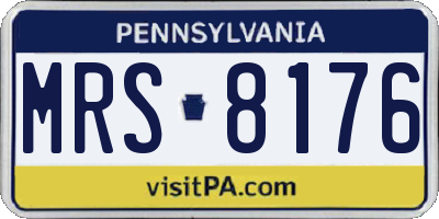 PA license plate MRS8176