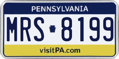 PA license plate MRS8199