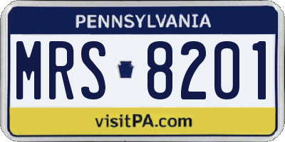 PA license plate MRS8201