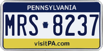 PA license plate MRS8237