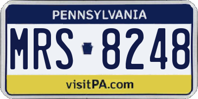 PA license plate MRS8248