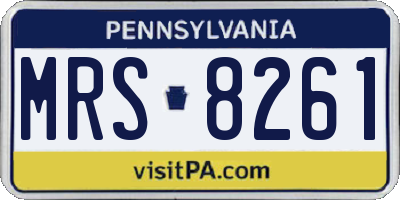 PA license plate MRS8261