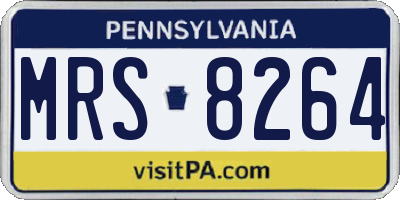 PA license plate MRS8264