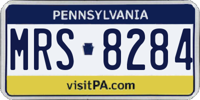 PA license plate MRS8284
