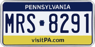 PA license plate MRS8291