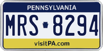 PA license plate MRS8294