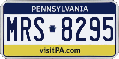 PA license plate MRS8295