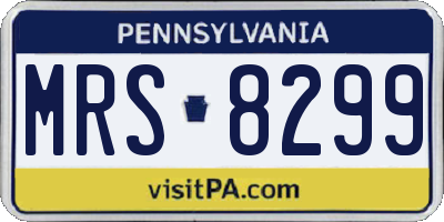 PA license plate MRS8299