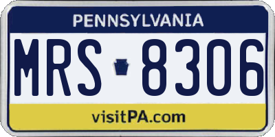 PA license plate MRS8306