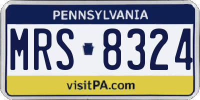 PA license plate MRS8324