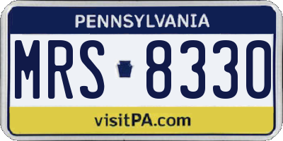 PA license plate MRS8330