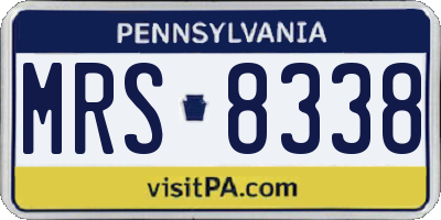 PA license plate MRS8338