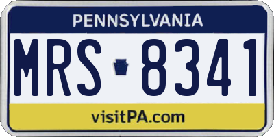 PA license plate MRS8341