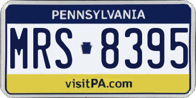 PA license plate MRS8395