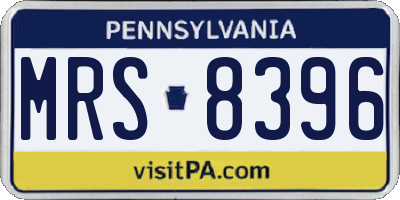 PA license plate MRS8396