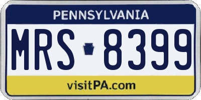 PA license plate MRS8399