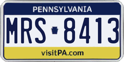 PA license plate MRS8413