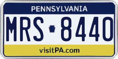 PA license plate MRS8440