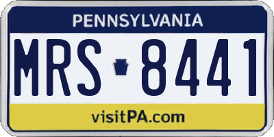 PA license plate MRS8441